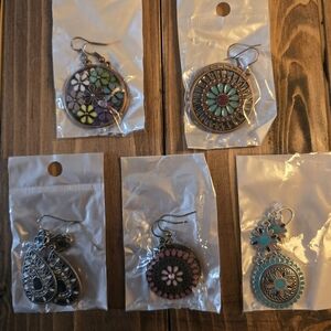 Floral Bohemian Earrings Set